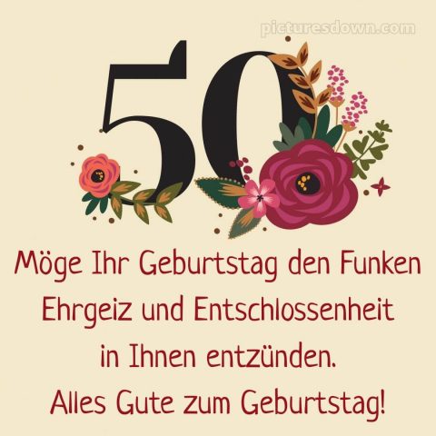 Alles gute zum 50 geburtstag frau bild Blume kostenlos