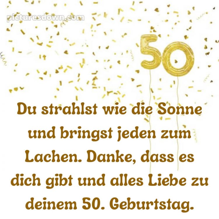 Alles gute zum 50 geburtstag frau bild Konfetti kostenlos