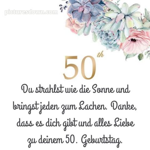Alles gute zum 50 geburtstag frau bild Wunsch kostenlos