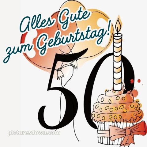 Alles gute zum 50 geburtstag frau bild Kerze kostenlos