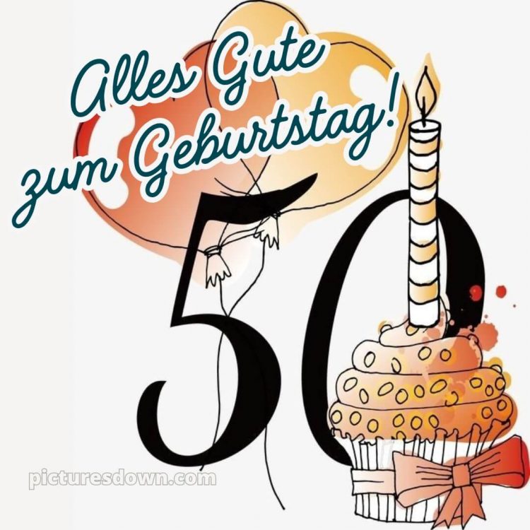 Alles gute zum 50 geburtstag frau bild Kerze kostenlos
