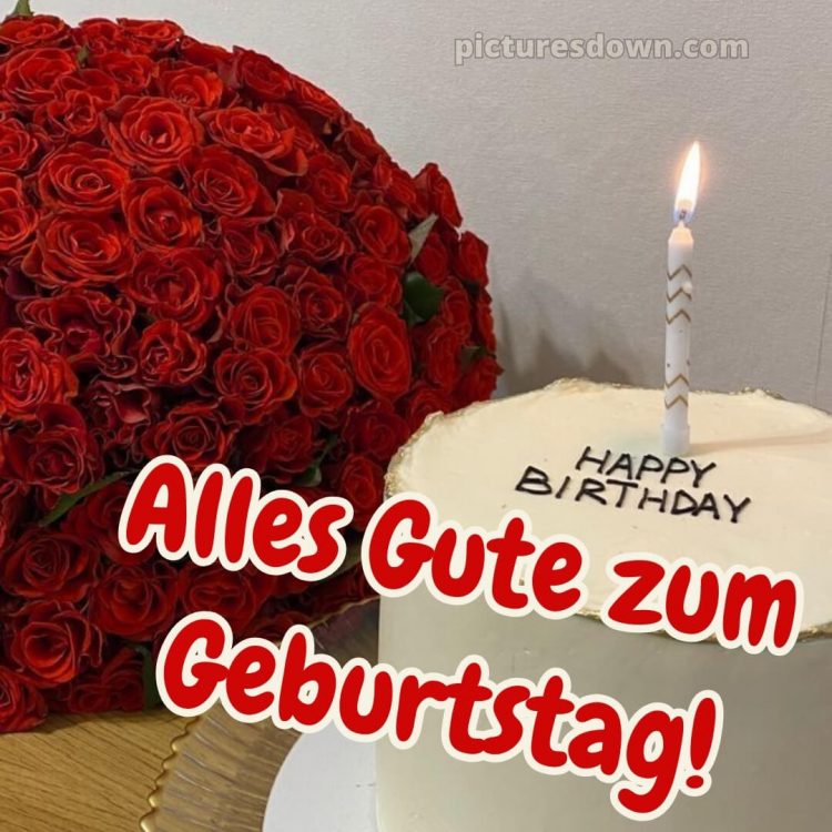 Alles gute zum geburtstag frau bild Kerze kostenlos