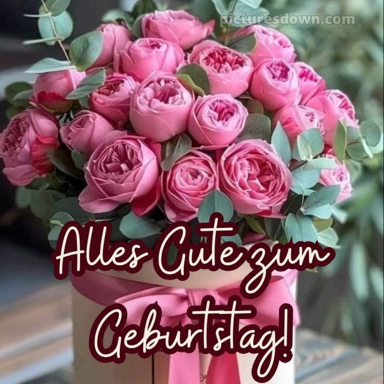 Alles gute zum geburtstag frau bild Pfingstrosen kostenlos