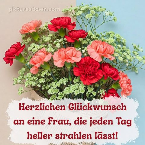 Alles gute zum geburtstag frau blumen bild schöner Blumenstrauß kostenlos