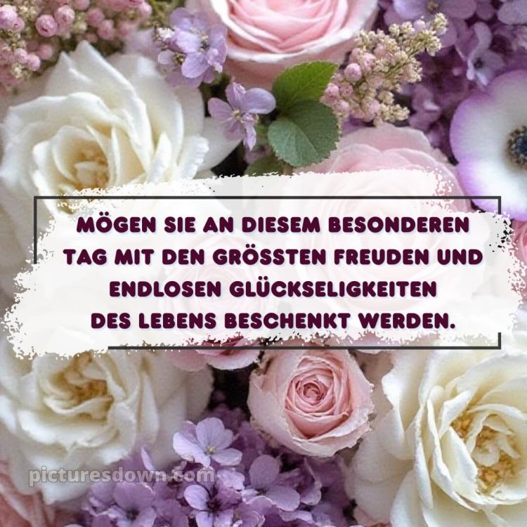 Alles gute zum geburtstag frau blumen bild Blumen kostenlos
