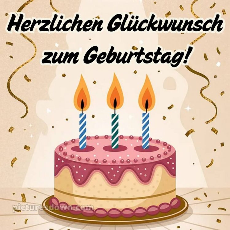 Alles gute zum geburtstag frau gif bild Konfetti kostenlos