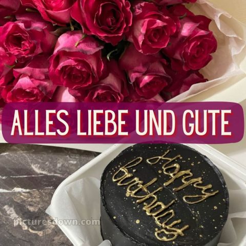 Alles gute zum geburtstag frau gif bild Kuchen kostenlos
