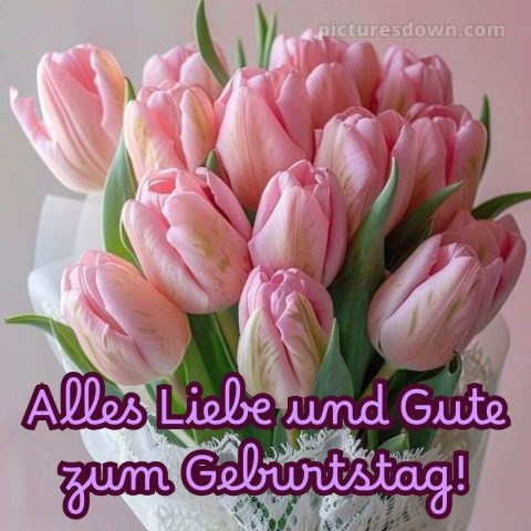 Alles gute zum geburtstag frau gif bild Blumenstrauß kostenlos