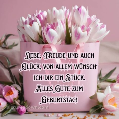 Alles gute zum geburtstag frau gif bild Strauß kostenlos