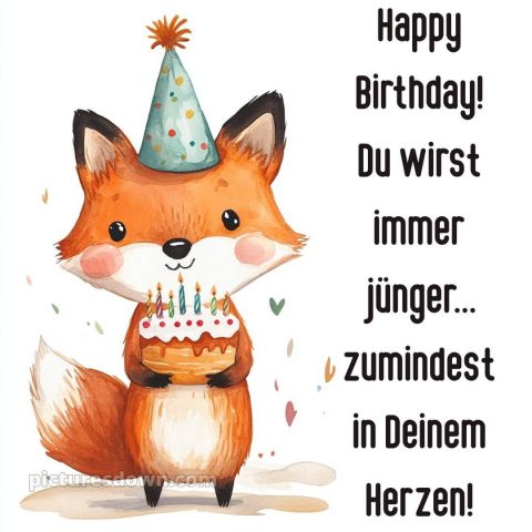 Alles gute zum geburtstag frau lustig bild Fuchs kostenlos