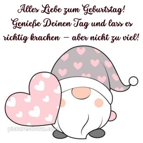 Alles gute zum geburtstag frau lustig bild Zwerg kostenlos
