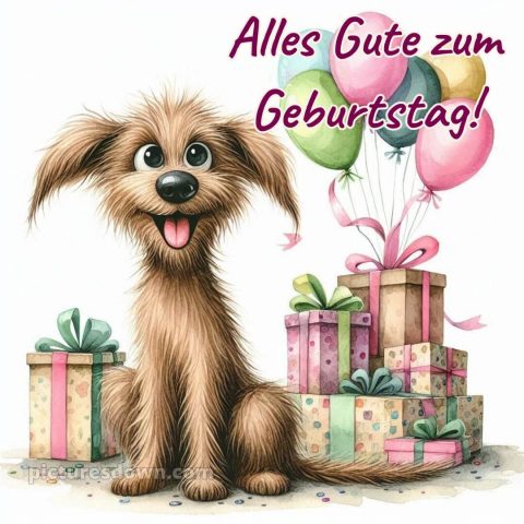 Alles gute zum geburtstag lustig bild Hund kostenlos