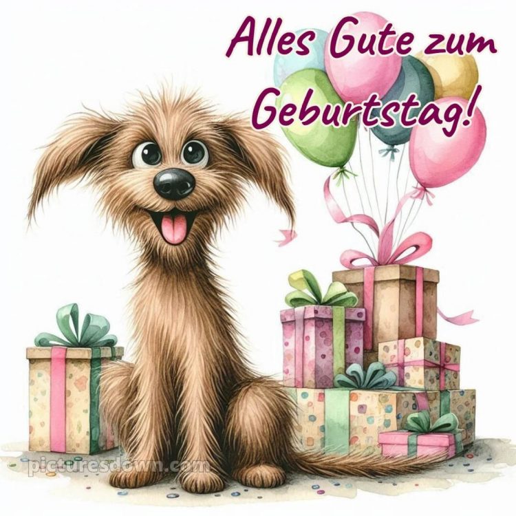 Alles gute zum geburtstag lustig bild Hund kostenlos