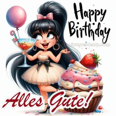 Alles gute zum geburtstag lustig bild Mädchen kostenlos