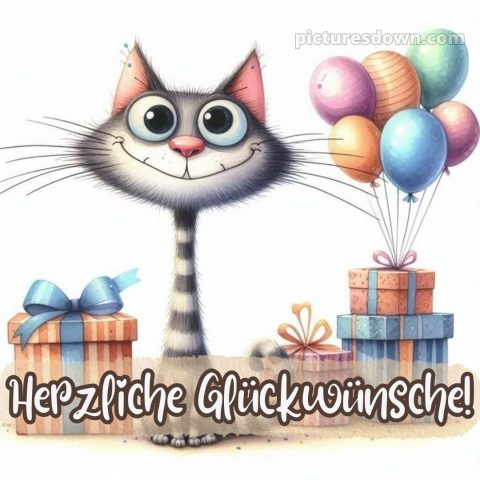 Alles gute zum geburtstag lustig bild Luftballons kostenlos