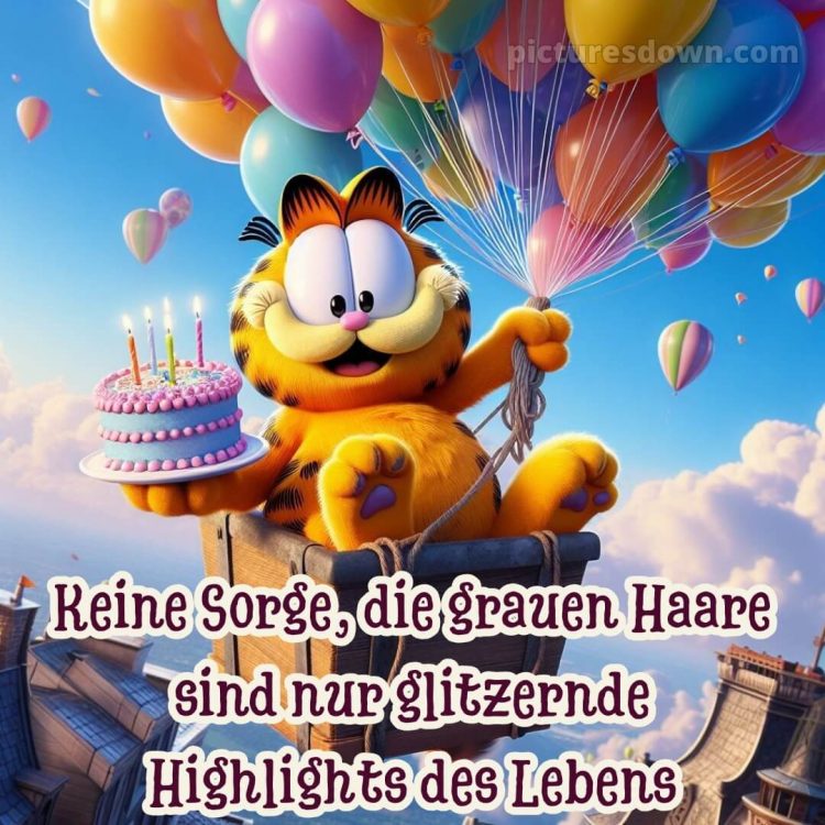 Alles gute zum geburtstag lustig bild Garfield kostenlos