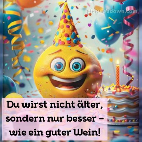 Alles gute zum geburtstag lustig bild Smiley kostenlos