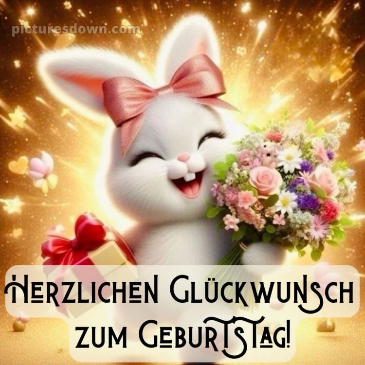 Alles gute zum geburtstag lustig frau bild Hase kostenlos