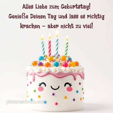 Alles gute zum geburtstag lustig frau bild Torte kostenlos