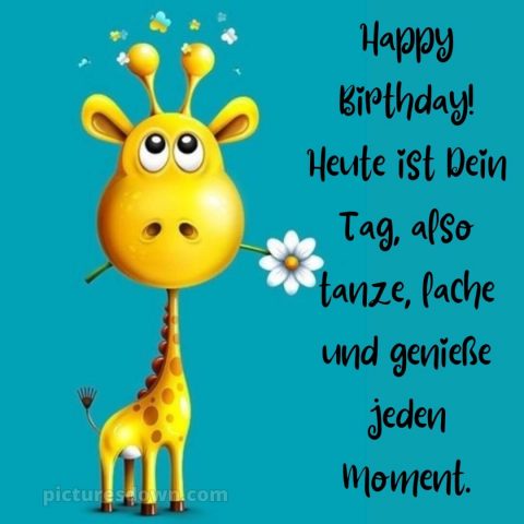Alles gute zum geburtstag lustig frau bild Giraffe kostenlos