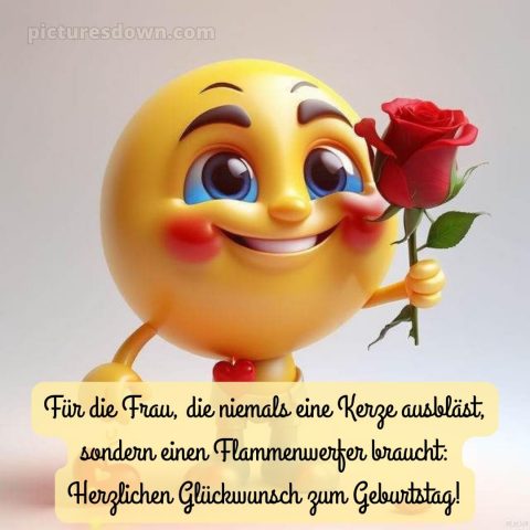 Alles gute zum geburtstag lustig frau bild Rose kostenlos