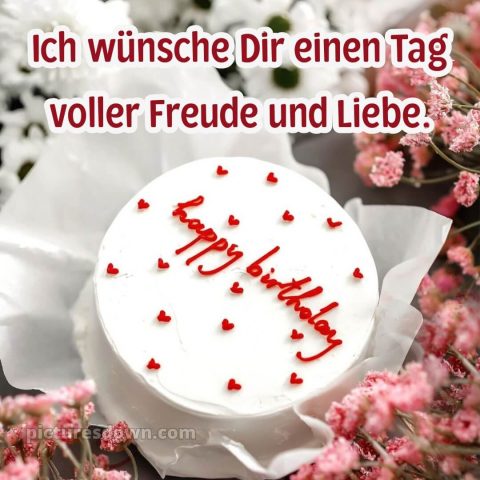 Geburtstagsgrüße alles gute zum geburtstag frau bild Herzen kostenlos