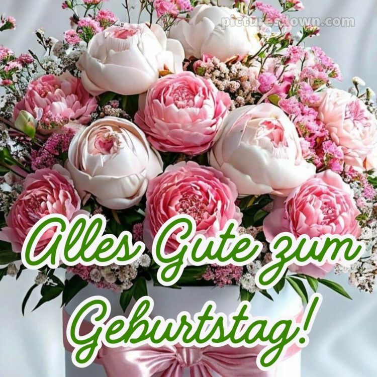 Geburtstagsgrüße alles gute zum geburtstag frau bild schöne Blumen kostenlos