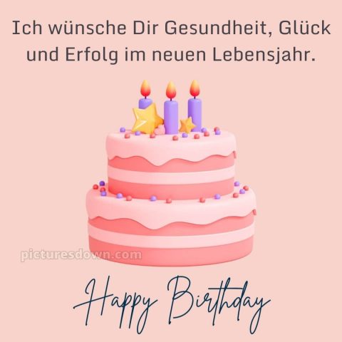 Geburtstagsgrüße alles gute zum geburtstag frau bild Kuchen kostenlos