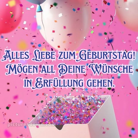 Geburtstagsgrüße alles gute zum geburtstag frau bild Luftballons kostenlos