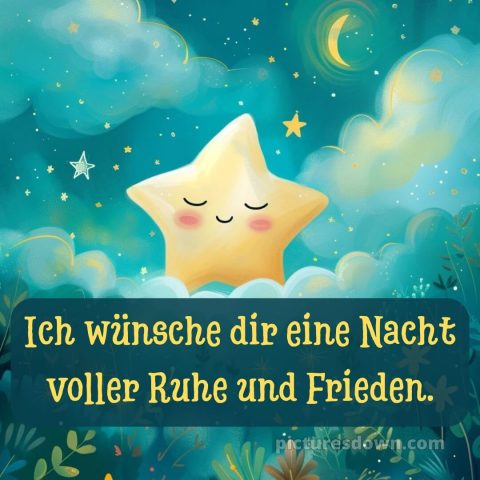 Gute Nacht wünsche ich dir bild Stern kostenlos