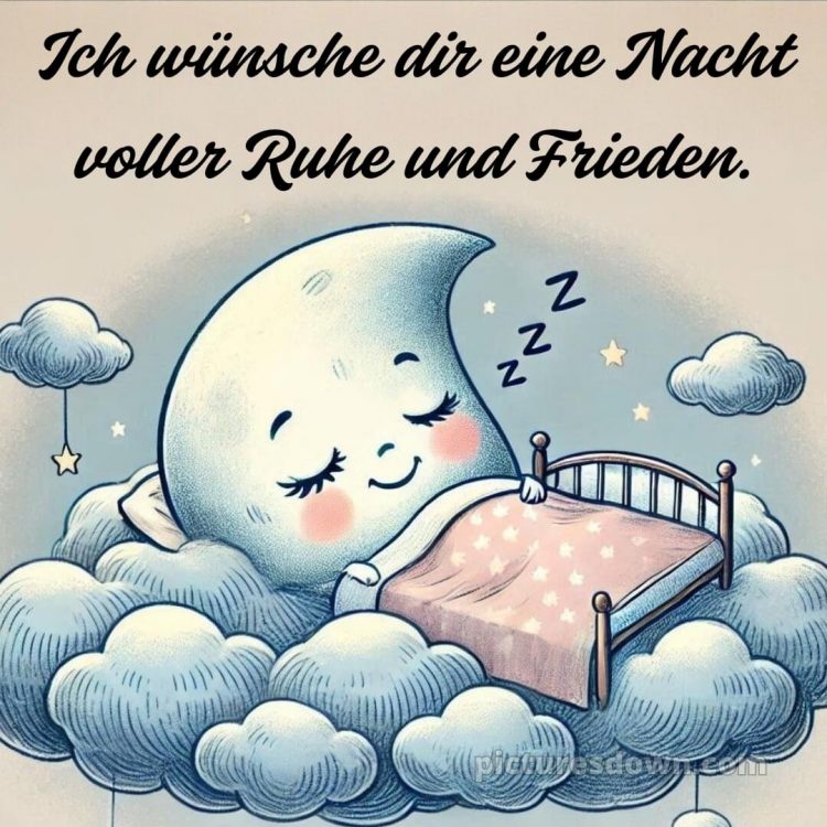 Gute Nacht wünsche ich dir bild Wolke kostenlos