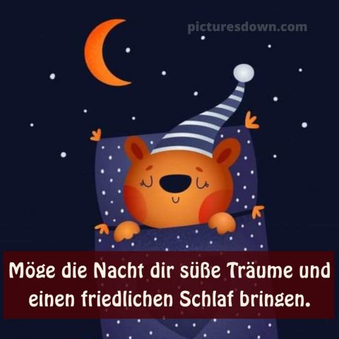 Gute Nacht wünsche ich dir bild Bett kostenlos