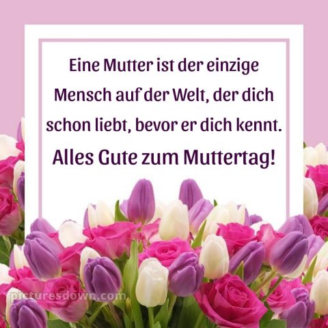 Ich wünsche allen müttern alles gute zum muttertag bild Postkarte kostenlos