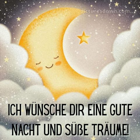 Ich wünsche dir eine gute nacht und süße träume bild Wolke kostenlos