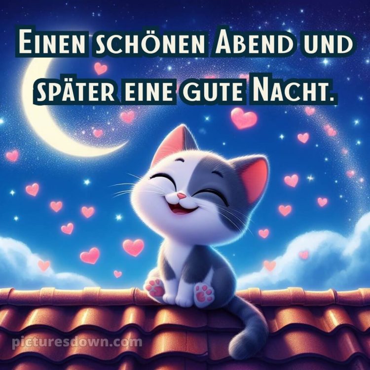 Ich wünsche dir einen schönen abend und später eine gute nacht bild Dach kostenlos