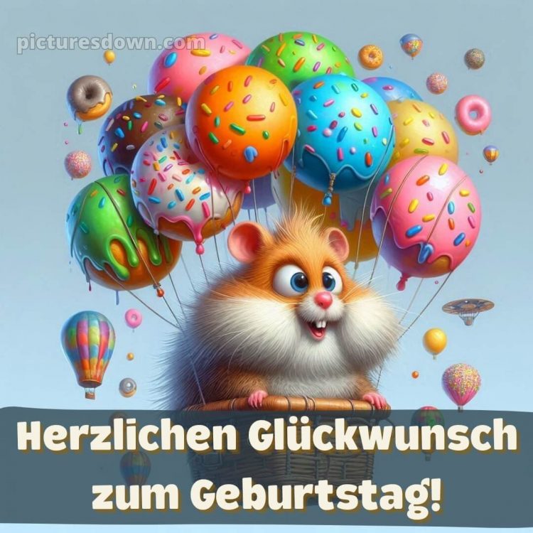 Lustig alles gute zum geburtstag bild Hamster kostenlos