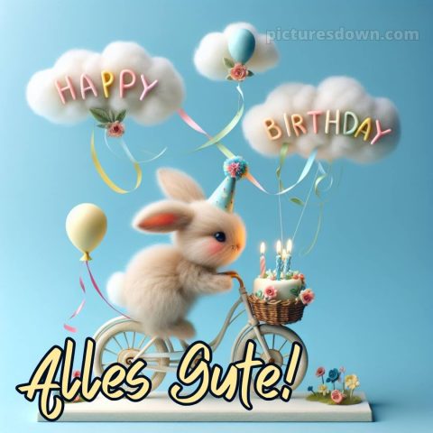 Lustig alles gute zum geburtstag bild Hase kostenlos