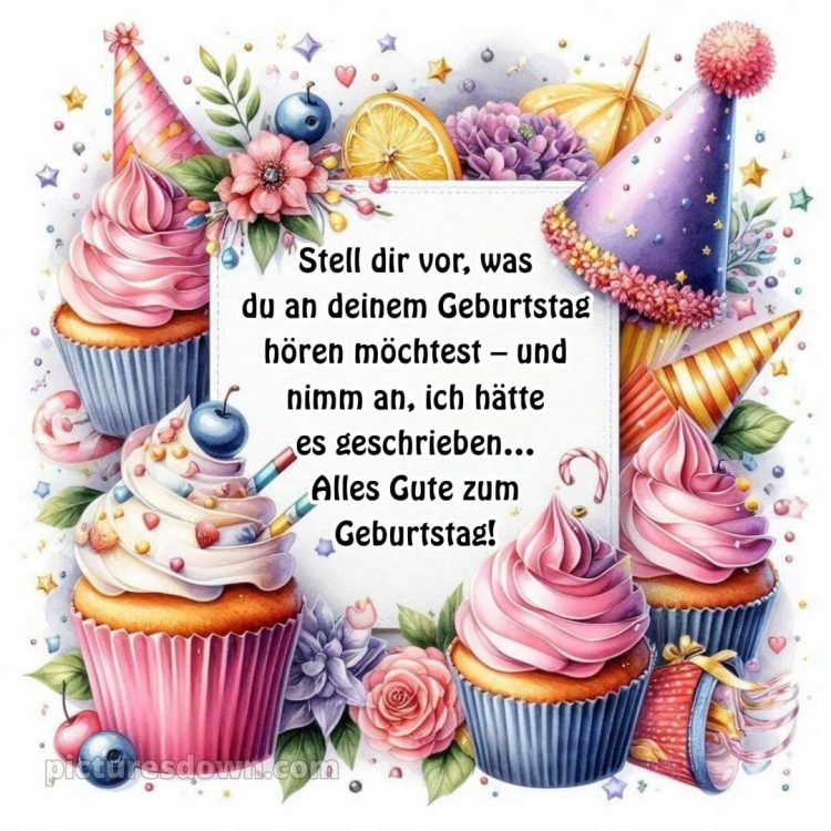 Lustig alles gute zum geburtstag bild Muffins kostenlos