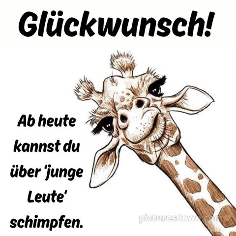 Alles gute zum geburtstag lustig mann bild Giraffe kostenlos