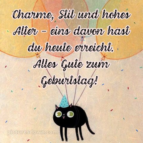 Alles gute zum geburtstag männer lustig bild schwarze Katze kostenlos