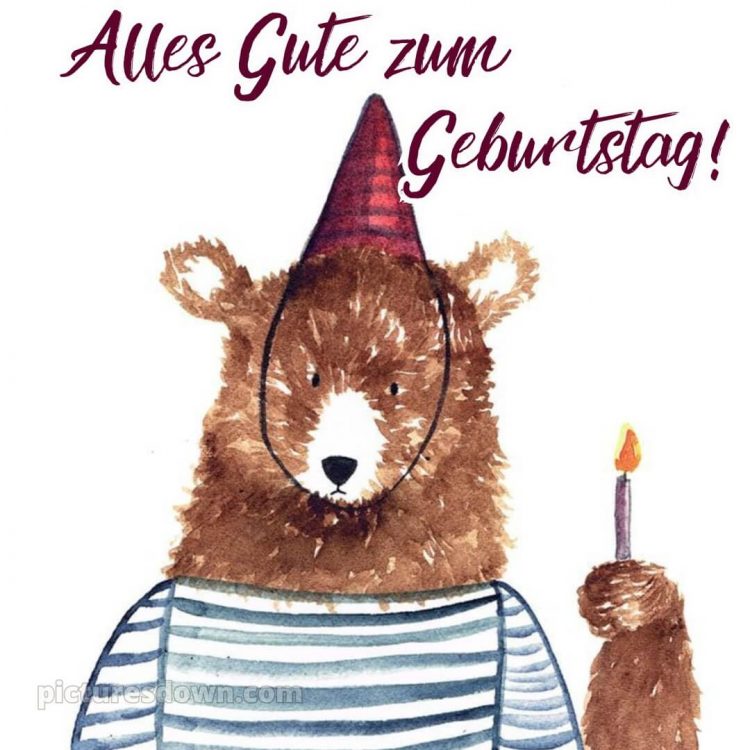 Alles gute zum geburtstag männer lustig bild Bär kostenlos