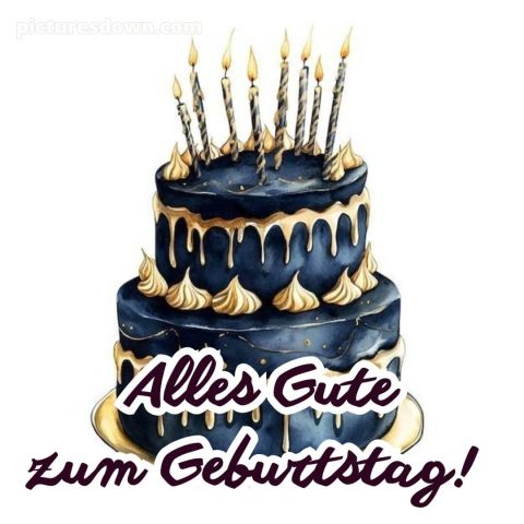 Alles gute zum geburtstag mann lustig bild Torte kostenlos