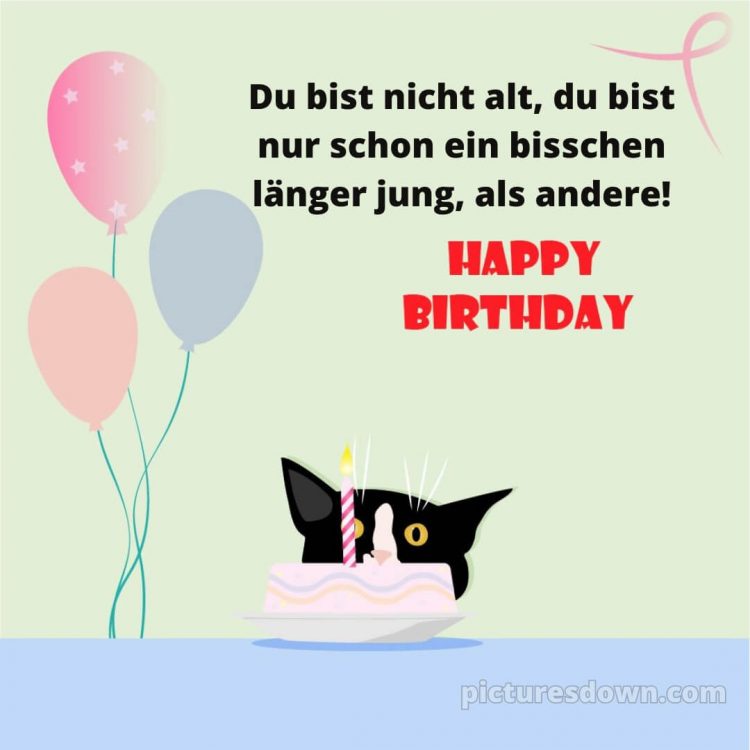 Alles gute zum geburtstag text lustig bild Luftballons kostenlos