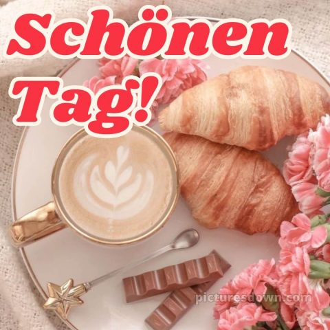 Guten morgen schönen tag bild Croissant kostenlos