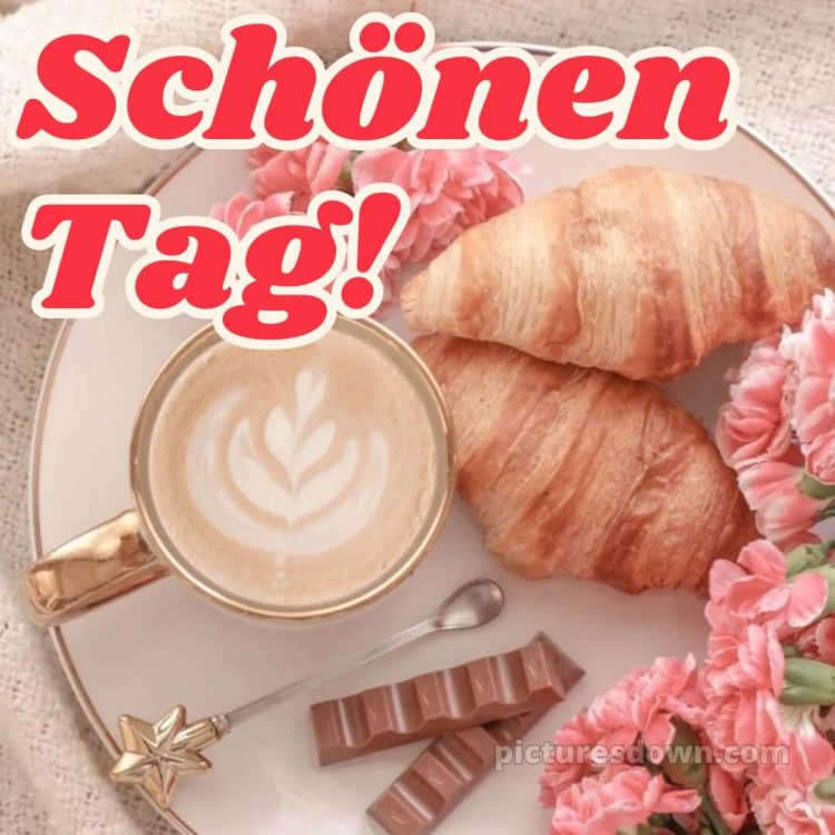 Guten morgen schönen tag bild Croissant kostenlos