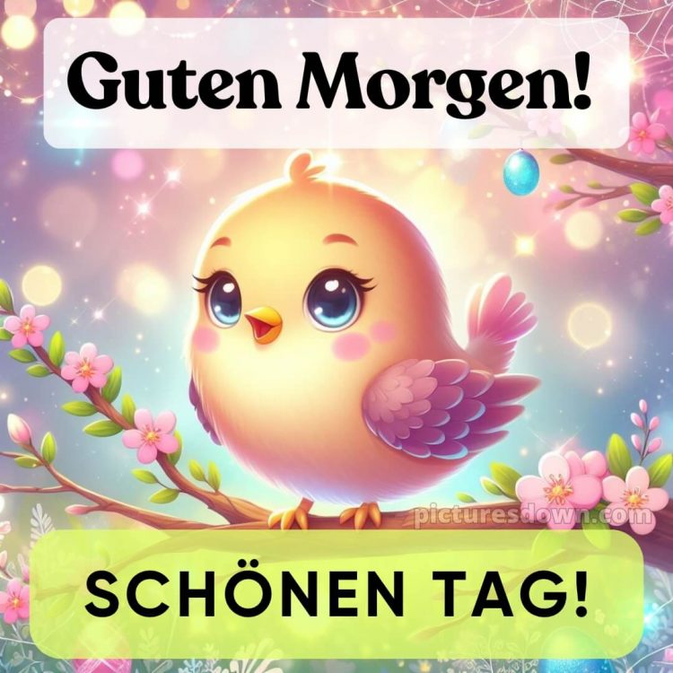 Guten morgen schönen tag bild Zweigstelle kostenlos