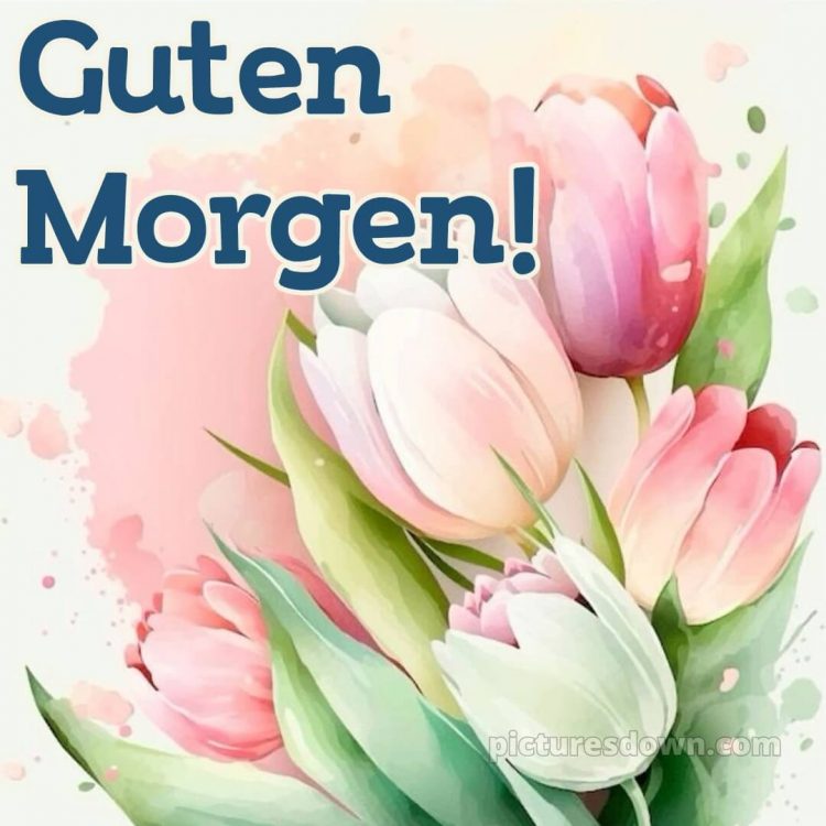Guten morgen und einen schönen tag bild Tulpen kostenlos