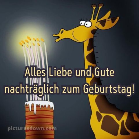 Nachträglich alles gute zum geburtstag lustig bild Torte kostenlos