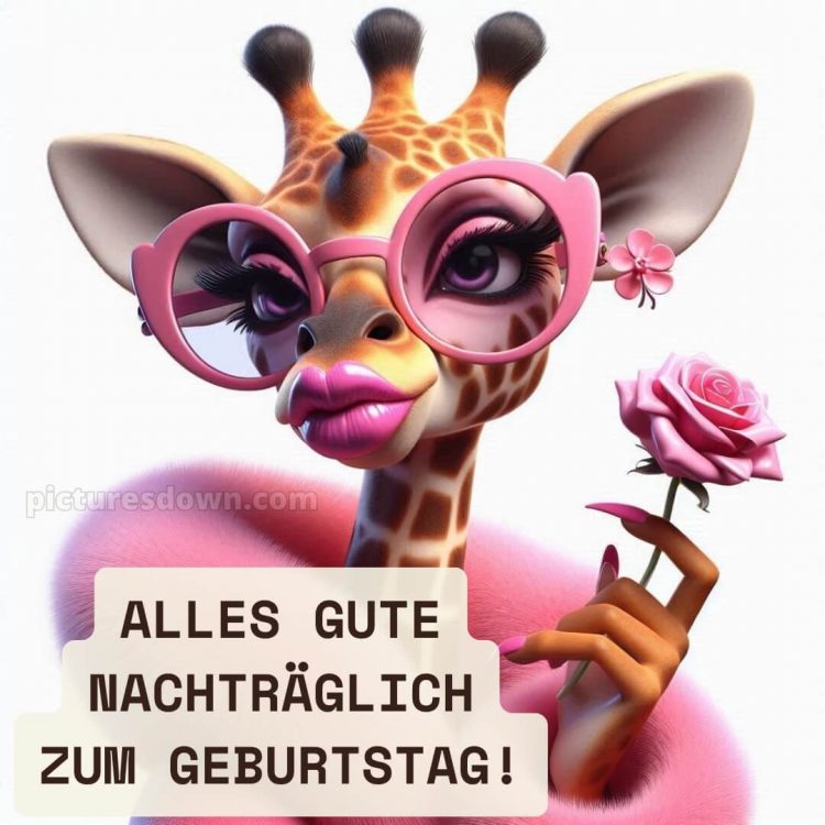 Nachträglich alles gute zum geburtstag lustig bild Rose kostenlos
