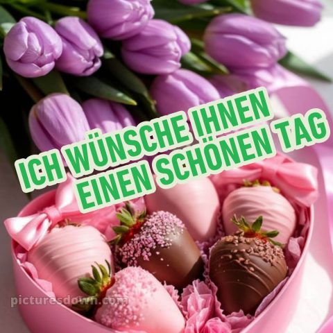 Schönen tag sprüche bild Erdbeere kostenlos